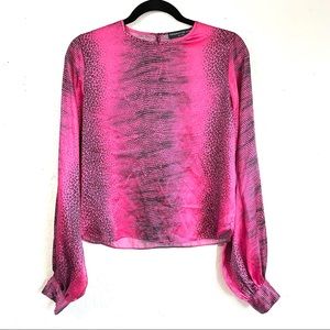 Generation Love Animal Pattern Long Sleeve Blouse